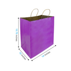 Reliabag Paper Bags - Twist Handles - 14" W x 10" D x 15.75" H - Purple - 150 Pack-Re-enforced Twisted Twine Handles