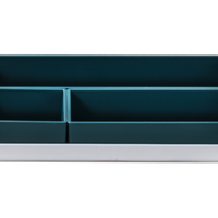 TRU RED 3 Piece Plastic Drawer Organizer - Teal-Use these organizers in your drawer or on your desk to hold paper clips, pencils, pens, and more