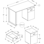 Monarch Specialties 7762 48" Computer Desk - White Marble Left Or Right Facing-Product dimensions: 47.25 inches L x 23.75 inches W x 30 inches H
