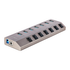 StarTech - Hub USB-C auto-alimenté à 7 ports avec interrupteurs On/Off individuels - Gris sidéral-Chaque port prend en charge BC 1.2, fournissant 1,5 A (7,5 W) de puissance simultanément (52,5 W au total)