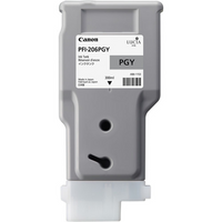 Canon – Réservoir d'encre photo grise PFI-206 (300 ml) pour IPF 6400 / 6450-Gris