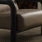 Modway - Sereno Cuir végane Chaise d’accent - Noir champignon-Rembourrage en cuir végane haut de gamme
