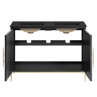 Modway - Awaken Double évier 48" Vanette de salle de bain - Noir noir-8