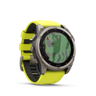 Garmin fēnix 8 - Solar Outdoor Recreation/Adventure Watches - 51 mm - Sapphire, Titanium with Amp Yellow/Graphite Silicone Band-7