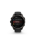 Garmin fēnix 8 - AMOLED Outdoor Recreation/Adventure Watches - 43 mm - Sapphire, Carbon Gray DLC Titanium with Black/Pebble Gray Silicone Band-Power up your body’s performance, endurance and resistance to injury with targeted strength training plans, real-time stamina tracking, sport-specific workouts and a full range of built-in sports apps