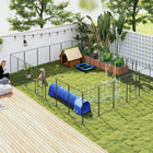 PawHut - Parc pour chiens 24 panneaux robuste pour chiens S/M/L - 44,5 po H-Permet de garder votre animal en sécurité tout en offrant plus d'espace pour jouer, dormir et faire de l'exercice