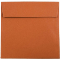 JAM Paper 6.5" x 6.5" Square Envelopes, Dark Orange, 1000 Pack (3157452b)-Square invitation envelope