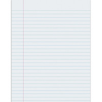 Papier de composition Pacon 8,5 po x 11 po Blanc non pressé large réglé, Paquet de 1000 (PAC2401)-Liaison blanche claire et lisse