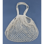 Cathay Importers - Sacs de course en filet en coton de couleur créme, Paq./4-Poignée de 9”