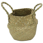 Cathay Importers - Panier Seagrass avec doublure en PVC rigide, naturel, paq./3 (EC-08-1942)-Matériau tissé d'herbes de mer naturelles