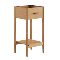 Modway - Zaire 18" Armoire de toilette de salle de bain (lavabo non inclus) - Naturel-MDF et caoutchouc