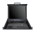 StarTech 8-Port Rackmount KVM Console with 17  Display (RKCONS1708K)-Built in touchpad and keyboard