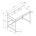 Monarch Specialties 7700 48" Computer Desk - Black/Black Standing Height-Product dimensions: 47.25 inches L x 23.75 inches W x 47.5 inches H