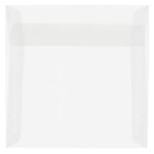 JAM Paper Enveloppes carrées translucides, 6 x 6 po, transparent, 250/paquet-Enveloppes en papier translucide clair