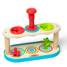 Melissa & Doug Match & Push Toupies en bois, jouet d'apprentissage des compétences de développement pour filles et garçons de 2 ans et plusifié FSC-Idéal pour enseigner les relations de cause à effet et promouvoir la reconnaissance, la correspondance et la motricité fine des couleurs.