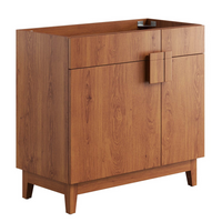 Modway Miles 36" Bathroom Vanity Cabinet - Walnut-Particleboard & Melamine Laminate
