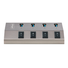 StarTech - Hub USB-C auto-alimenté à 4 ports avec interrupteurs On/Off individuels - Gris sidéral-Idéal pour les périphériques tels que les périphériques de stockage externes, les clés USB, les caméras HD et les périphériques USB 2.0 tels que les souris, les claviers, les webcams et les casques USB