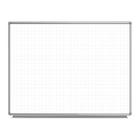 Tableau blanc fantôme magnétique mural Luxor, 48 po x 36 po-Tableau blanc magnétique de 48 po x 36 po avec motif de grille fantôme de 2 po x 2 po