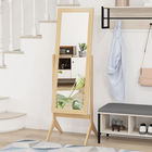 HOMCOM Full Length Mirror - 18.5" W x 58.25" H - Brown-2 adjustable angles offer you a better view from top to bottom 