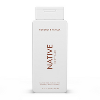 Native - Gel douche naturel - 532 ml - Noix de coco et vanille-Parfum tropical doux et rafraîchissant à la fois doux et sophistiqué