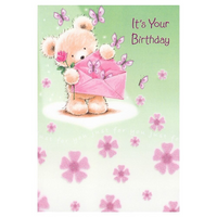Rosedale – Cartes de souhaits et enveloppes d’anniversaire pour jeune fille, It’s Your Birthday, 5 1/2 x 8 po, 12/paquet (15921)-Imprimé sur du papier cartonné non couché de haute qualité