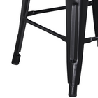 Flash Furniture – Tabouret de comptoir de 24 po en métal vieilli sans dossier, pour intérieur, noir (ETBT350324BK)-Capacité de poids de 500 lb