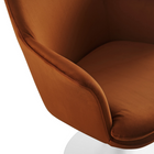 Modway Lippa Swivel Dining Performance Velvet Armchair - White Rust-9