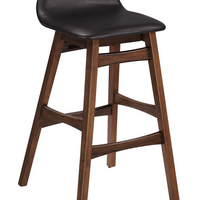 Modway Juno Wood Bar Stool - Brown - Set of 2-Mid Century Wood Bar Stool