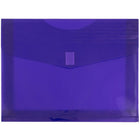 JAM Paper Enveloppes en plastique/poly à fermeture adhésive, 9 1/2 x 13 1/8 po, violet, paq./12-Matériau : plastique