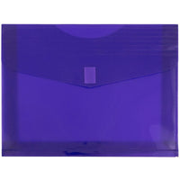 JAM Paper Enveloppes en plastique/poly à fermeture adhésive, 9 1/2 x 13 1/8 po, violet, paq./12-Matériau : plastique
