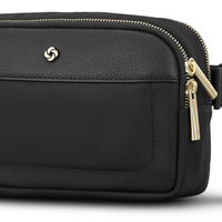Samsonite - Mobile Solutions 2 Sac de Taille RFID, Noir-La doublure de ce produit a été fabriquée à partir de tissu en polyester recyclé, fabriqué à partir de bouteilles en plastique utilisées par les consommateurs