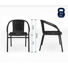 Chaise de restaurant empilable pour l’intérieur et l’extérieur en rotin noir (TLH-037-BK-GG)-5