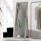 HOMCOM Full Length Mirror - 20.1" W x 57.9" H - Grey-MDF frame is strong for a mainstay in your home furniture 