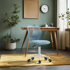 Chaise de Bureau Pivotante en Tissu Bleu Homy Casa-Cadeau Parfait : Idéal pour les anniversaires ou Noël, séduisant tant les garçons que les filles