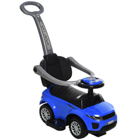 Aosom - voiture à pousser et à glisser 2 en 1 pour enfant - bleu-Le jouet pour bébé peut être utilisé comme poussette ou comme voiture à chevaucher 