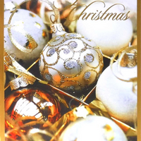 Rosedale General Christmas Greeting Cards/Envelopes - 5-1/2" x 8" - Glitter and Gold - 12 Pack-Card shop quality greeting cards