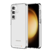 AXS - Crystal Shield Étui D3O pour Samsung Galaxy S23 FE - Transparent-Testé pour des chutes de 8 pieds, soutenu par la technologie D3O