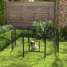 PawHut - Parc pour Chiens Robust 8 Panneaux avec Porte pour Chiens de Taille Moyenne - 31,5 po H-Garde votre animal en sécurité tout en offrant plus d’espace pour jouer, dormir et faire de l’exercice
