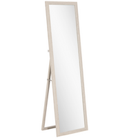 HOMCOM Rectangle Full Body Mirror - 21" W x 64" H - White-Large 64" x 21" (162.5 x 53.3 cm) size offers a complete head-to-toe view for outfits 