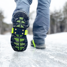 Impacto - Crampons à glace en laiton, modèle Midcleat FR anti-étincelles et polyvalent - Taille unique - Noir avec sangles ignifugées vertes - 1 paire-Les crampons réglables et remplaçables offrent une excellente traction dans toutes les conditions