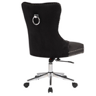 Plata Import - Boyel Chaise de bureau en velours rembourré - Noir-Assemblage requis