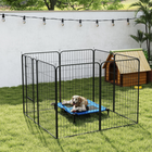 PawHut Heavy Duty 8-Panel Dog Playpen with Door for Large Dogs - 47" H-Keeps your pet safely confined while offering more space to play, sleep, and exercise
