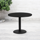 Flash Furniture – Table ronde en stratifié noir de 42 po avec base circulaire de 24 po (XURD42BKTR24)-Dessus en stratifié noir