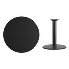 Flash Furniture – Table ronde en stratifié noir de 36 po avec base circulaire de 24 po (XURD36BKTR24)-Table d'hospitalité