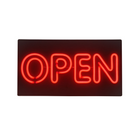 Futech - Panneau ouvert à LED - 24 po L x 10,5 po H - Rouge-
Panneau robuste en PVC noir avec néon rouge.