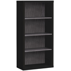 Monarch Specialties 7407 48"H Bookcase - Black/Grey With Adjustable Shelves-Large storage area with 3 thick panel adjustable shelves and 1 fixed bottom shelf for storage or display