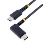 StarTech USB-C to Angled USB-C 60W Charging Cable - 1ft - Black-Connectors: 1 x 24-pin USB 2.0 Type-C (Connector A), 1 x 24-pin USB 2.0 Type-C (Connector B)