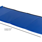 Soozier - Tapis De Gymnastique Pliable 4 pi L x 10 pi L x 2 po P - Tapis D’Exercice Avec Poignées De Transport - Bleu Foncé-Surface en cuir PU non absorbant, ignifuge, résistante aux perforations et à la moisissure  