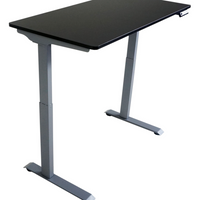 Victor Height Adjustable Full Electric Standing Desk - 4' Wide - Black-Standard 48” wide x 23.6” deep work surface fits monitor(s), keyboard, mouse, laptop, PC, phone, and papers all on one level while still saving space