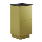 Modway Quantum 18" Bathroom Vanity - Black/Gold-Modern Bathroom Vanity